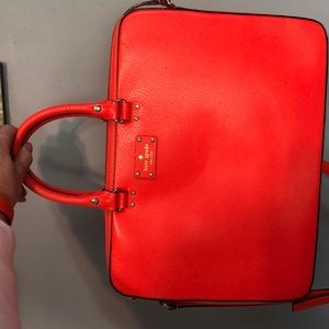 Orange Kate Spade laptop bag, great condition.
